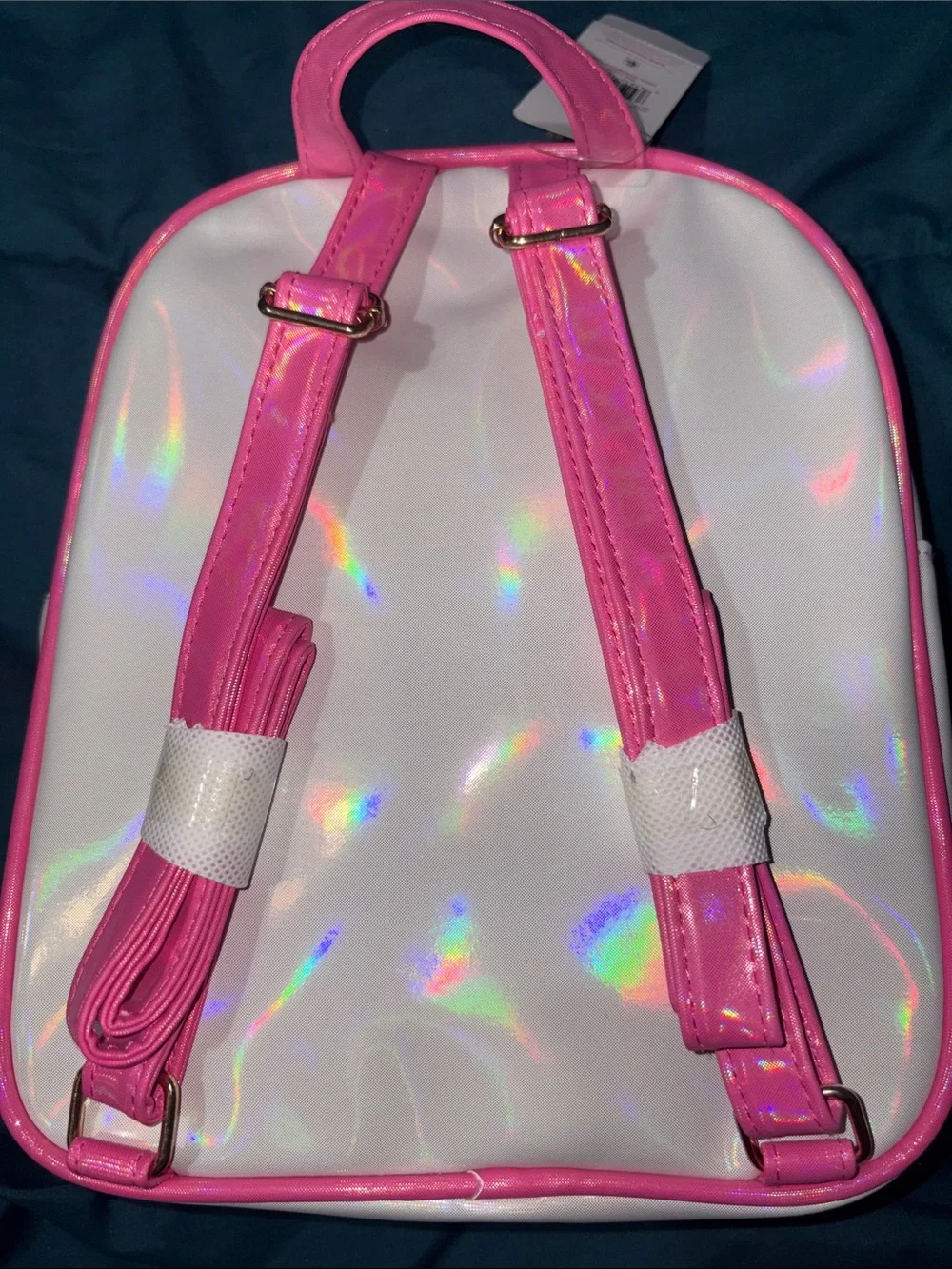 Justice Iridescent Pink Sequin Mini Backpack